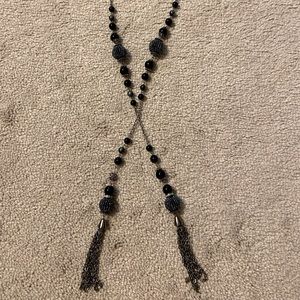 Long Adjustable Bead Detail Necklace